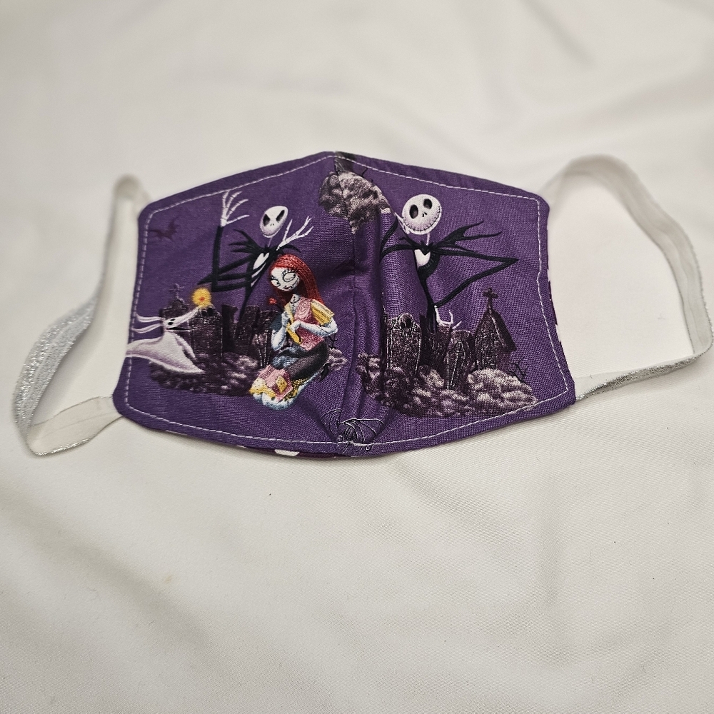Nightmare Before Christmas Jack Sally Skellington Ear Loop Fabric Scarve